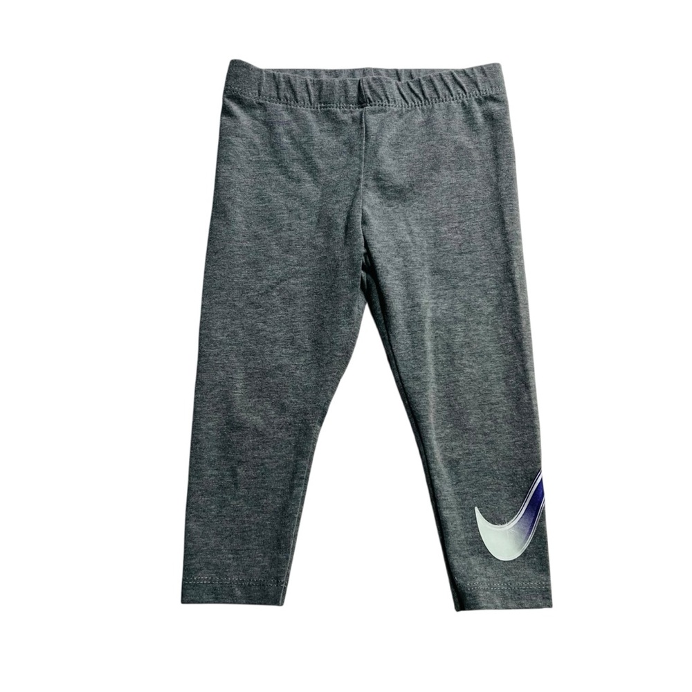 Nike Kids Charcoal Leggings with Swoosh
